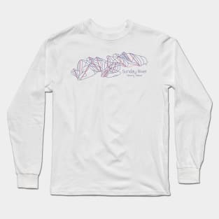 Sunday River Trail Map Long Sleeve T-Shirt